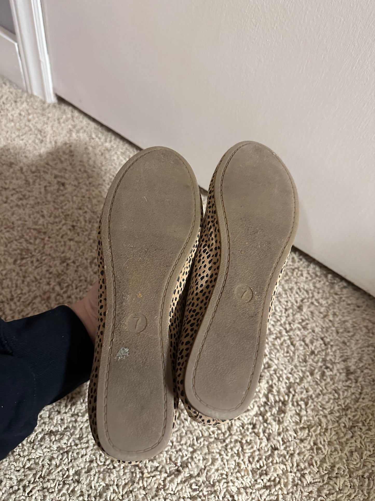 Size 7 leopard slides