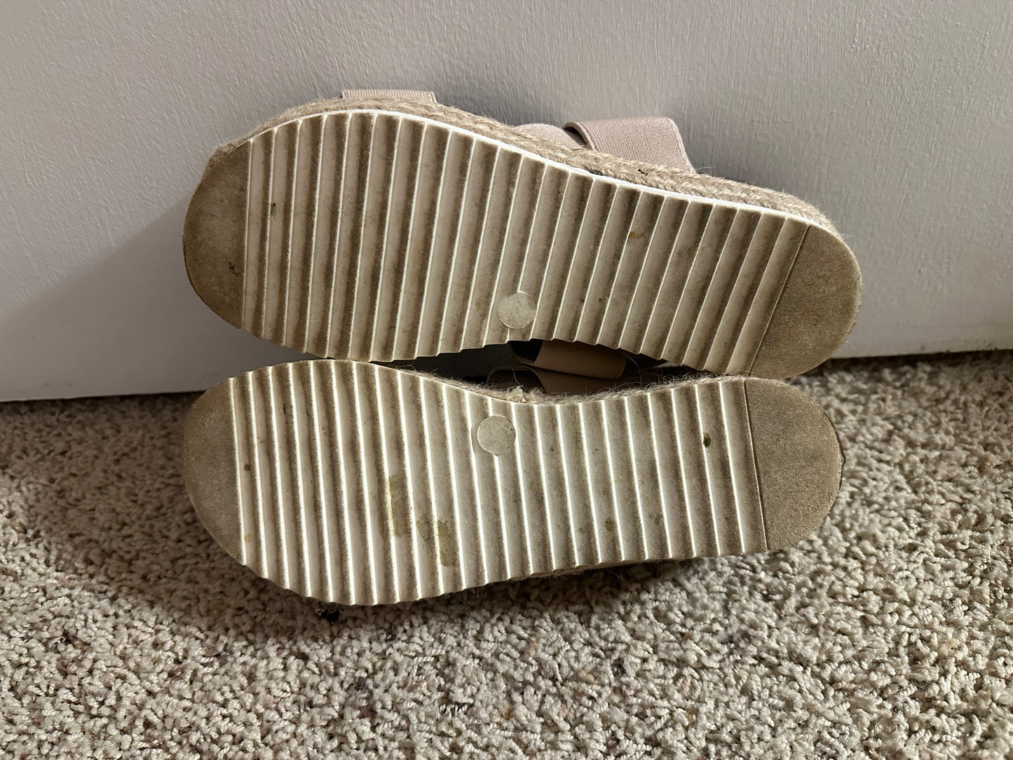 Size 6 nude platform sandals