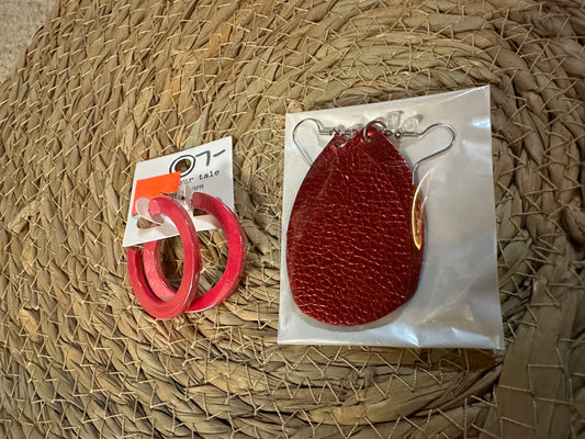 Red earrings