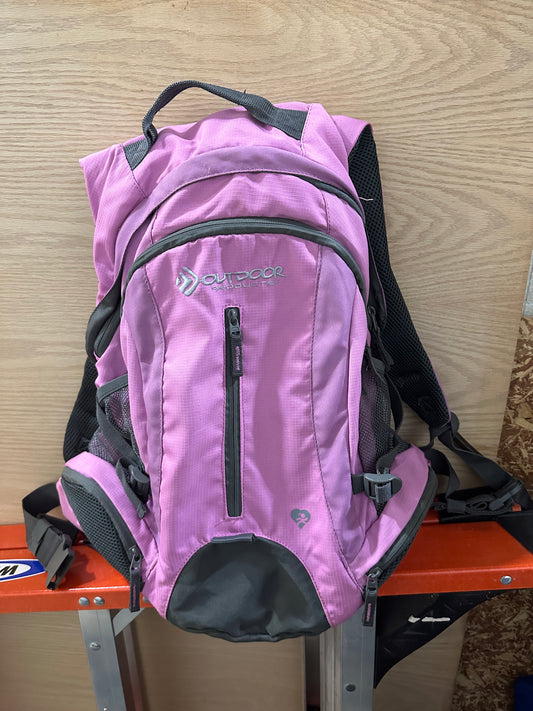Purple camping backback