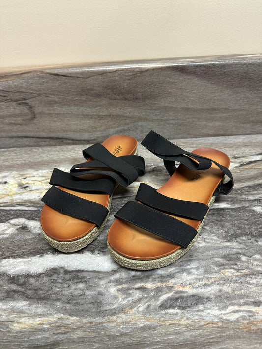 Size 3 black platform sandals
