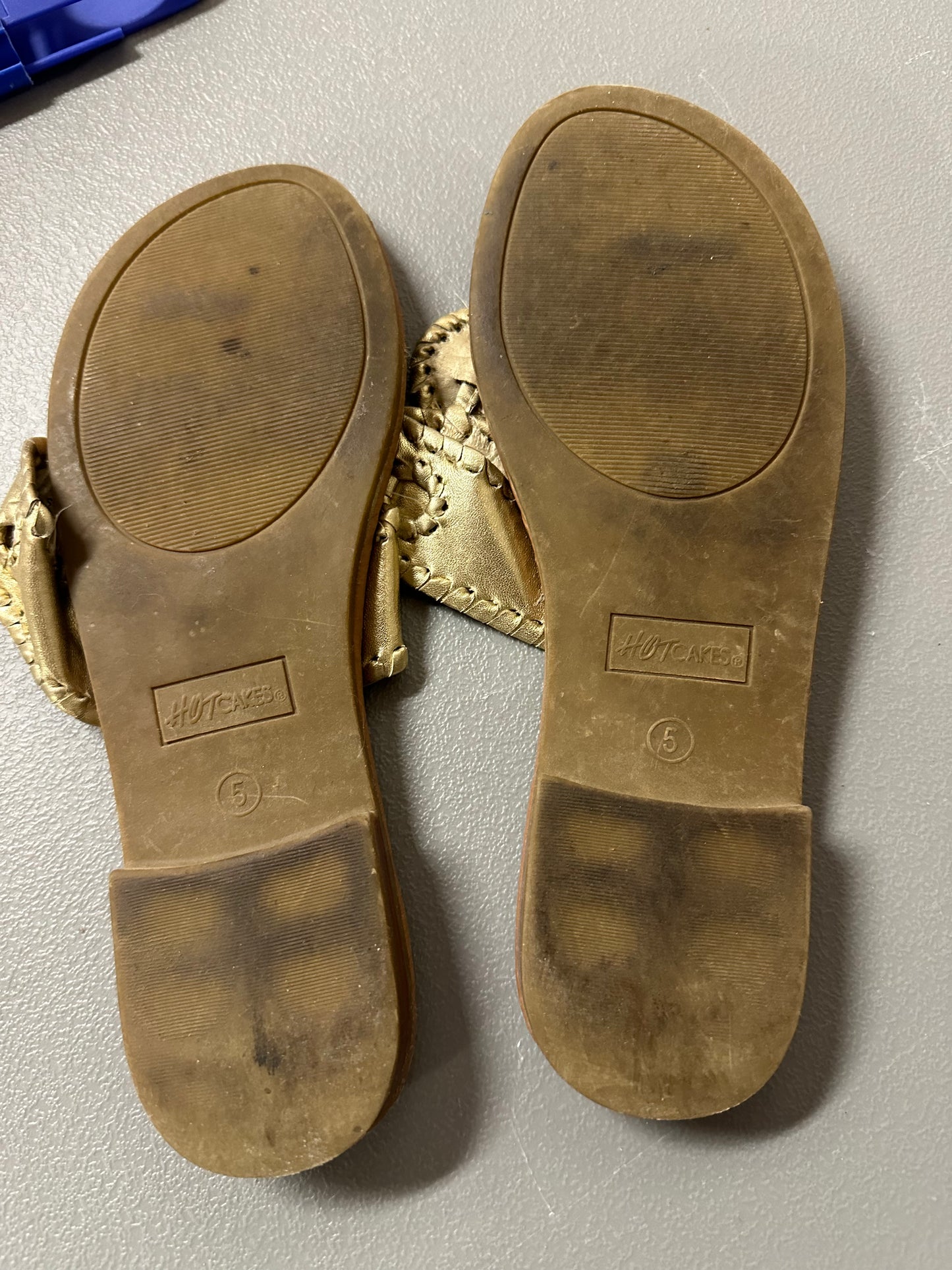 Size 5 golden sandals