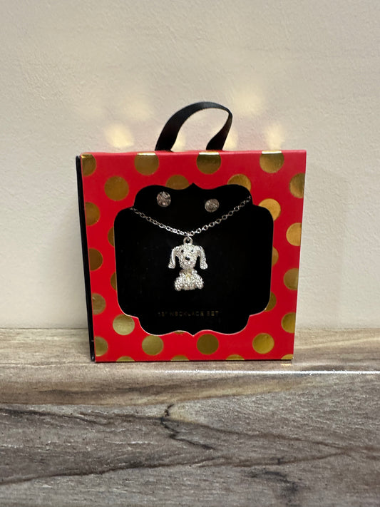 Puppy necklace gift set