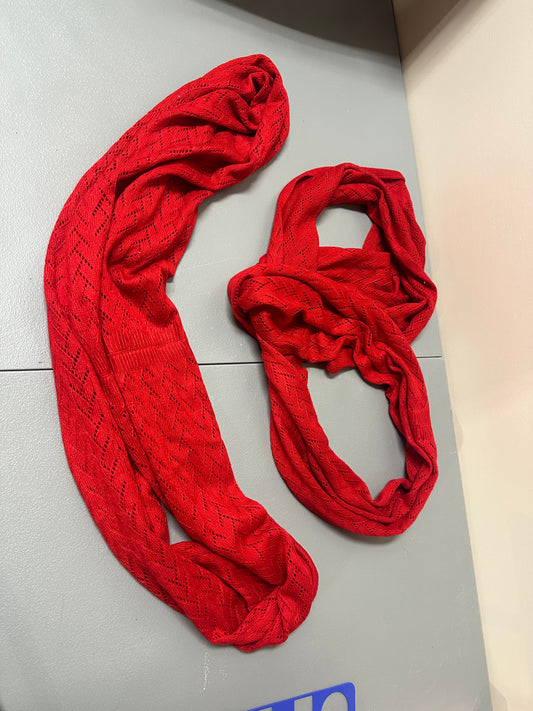 2 red infinity scarfs